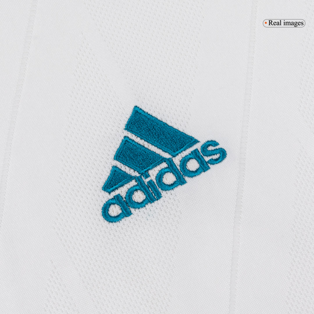 Men's Retro 2017/18 Replica BENZEMA #9 Real Madrid Home Long Sleeves Soccer Jersey Shirt - Pro Jersey Shop