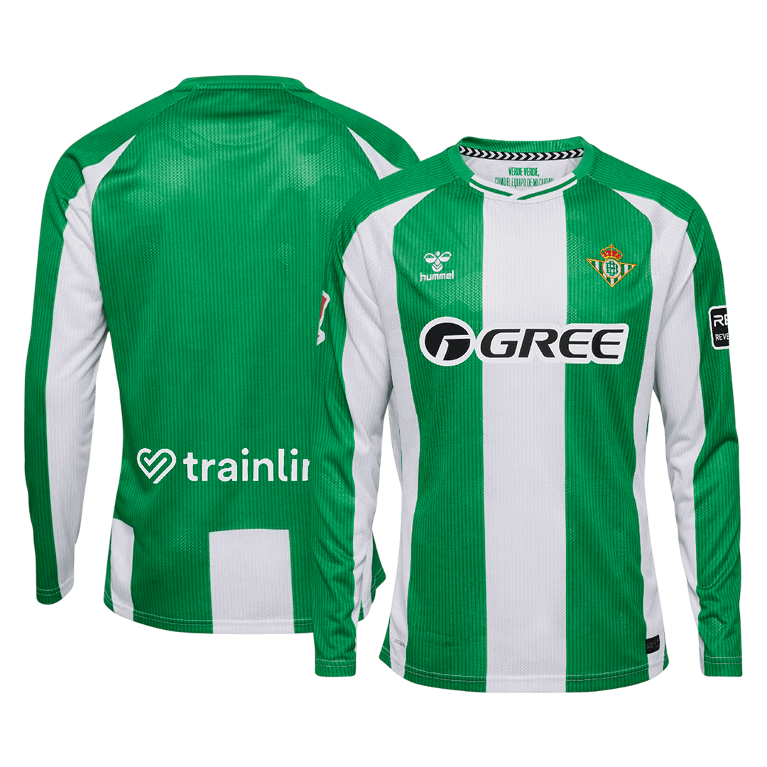 Real Betis Home Soccer Long Sleeves Fan Jersey2025/26 - Pro Jersey Shop