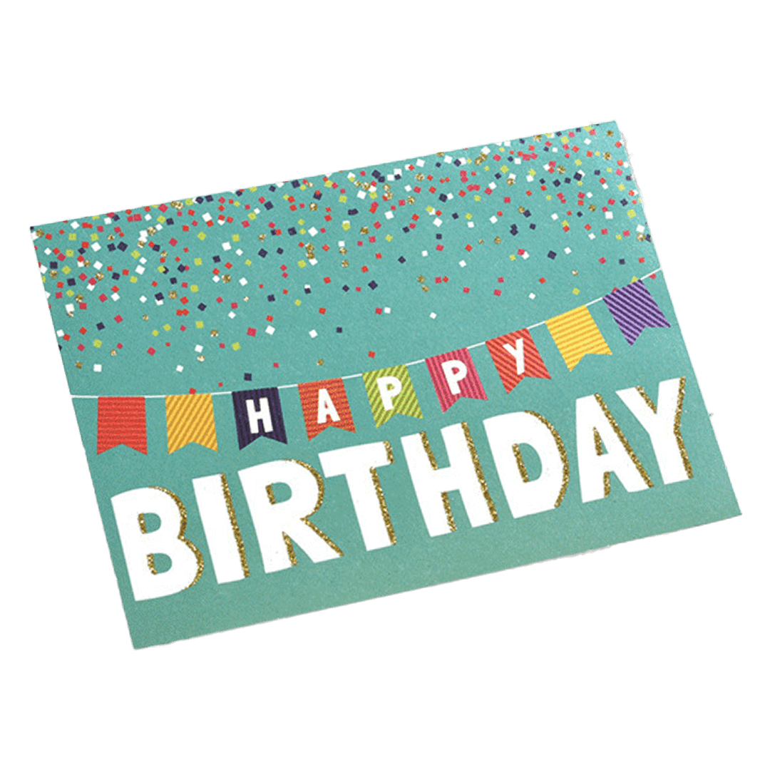 Custom Colorful Flag Birthday Card Green - Pro Jersey Shop