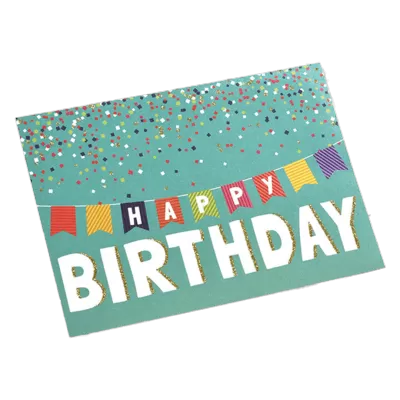 Custom Colorful Flag Birthday Card Green - Pro Jersey Shop