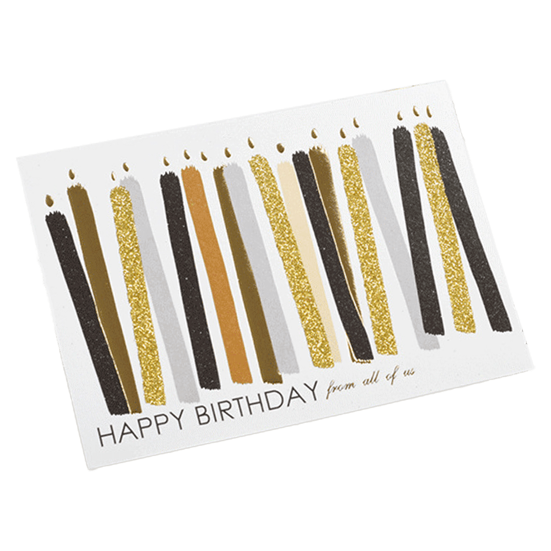 Custom Candle Birthday Card Brown - Pro Jersey Shop