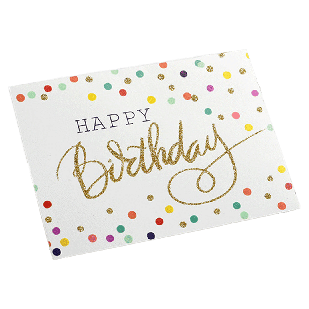 Custom Colored Dots Birthday Card White - Pro Jersey Shop