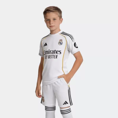 Kids Real Madrid Home Soccer Jersey Kit 2025/26 - Pro Jersey Shop