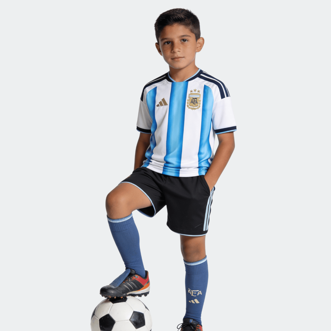 Kids Argentina Home Soccer Jersey Full Kit World Cup 2026 - Pro Jersey Shop