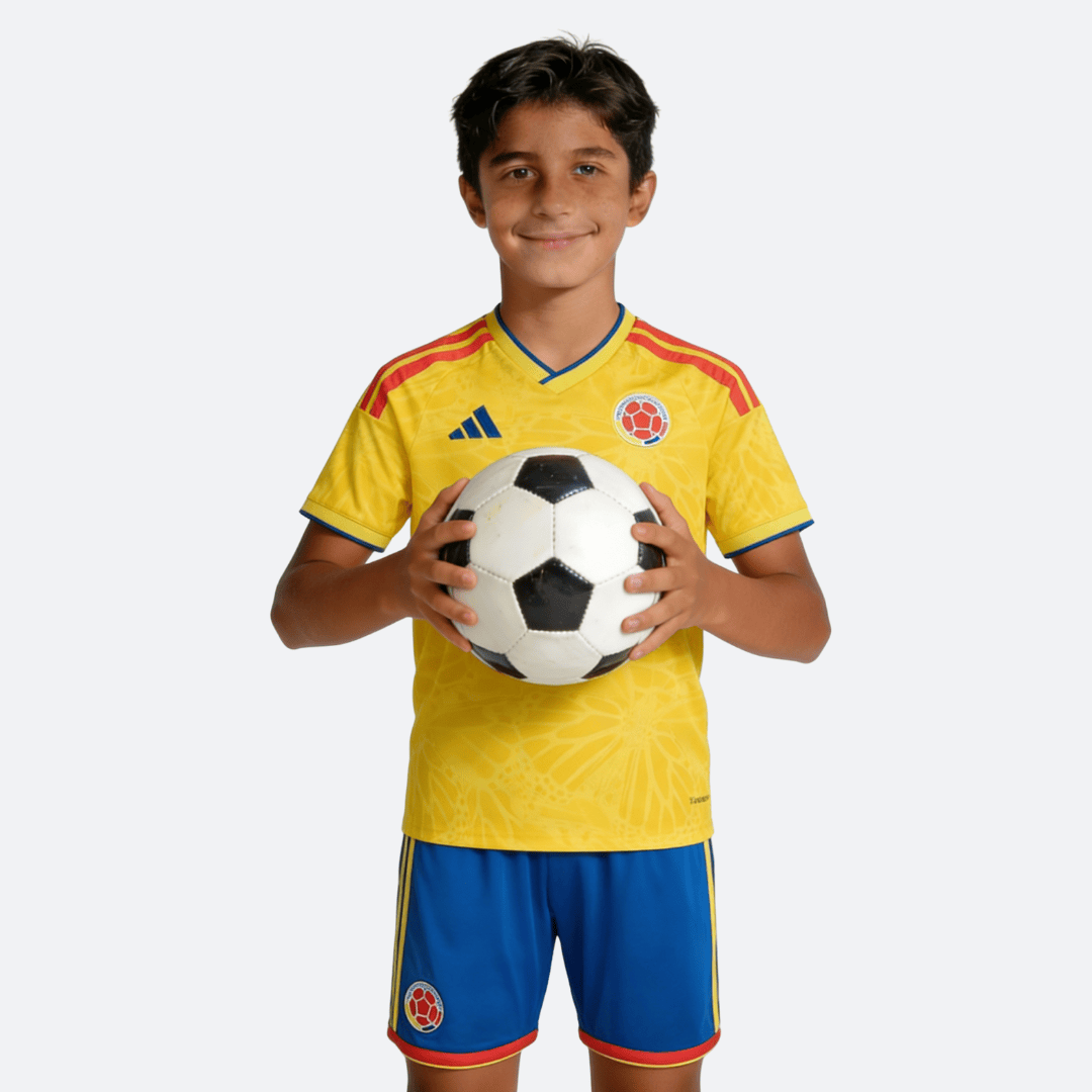 Kids Colombia Home Soccer Jersey Kit World Cup 2026 - Pro Jersey Shop