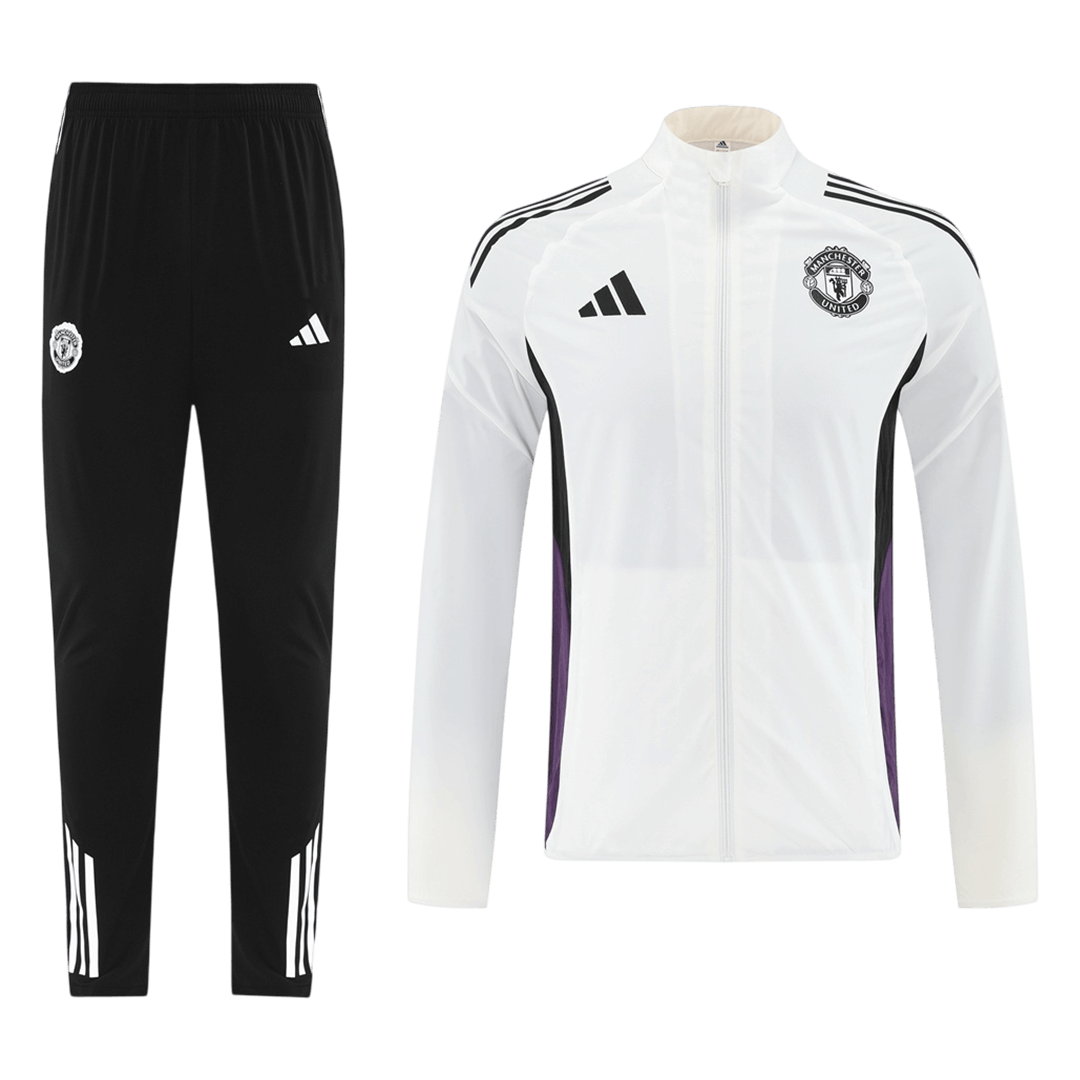 Manchester United Training Jacket Kit 2025/26 - White - Pro Jersey Shop