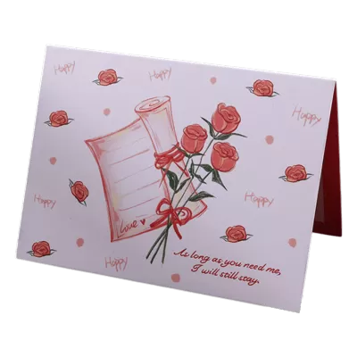 Custom Rose Reel Valentine's Day Card Red - Pro Jersey Shop