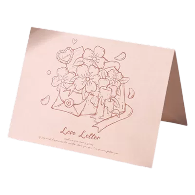 Custom Flowers Love Letter Anniversary Card Orange - Pro Jersey Shop