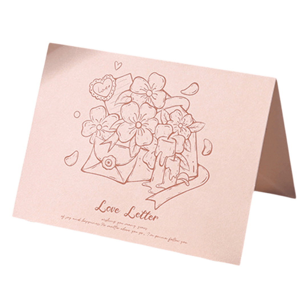 Custom Flowers Love Letter Anniversary Card Orange - Pro Jersey Shop