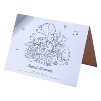 Custom Music Box Sweet Dreams Anniversary Card Blue - Pro Jersey Shop
