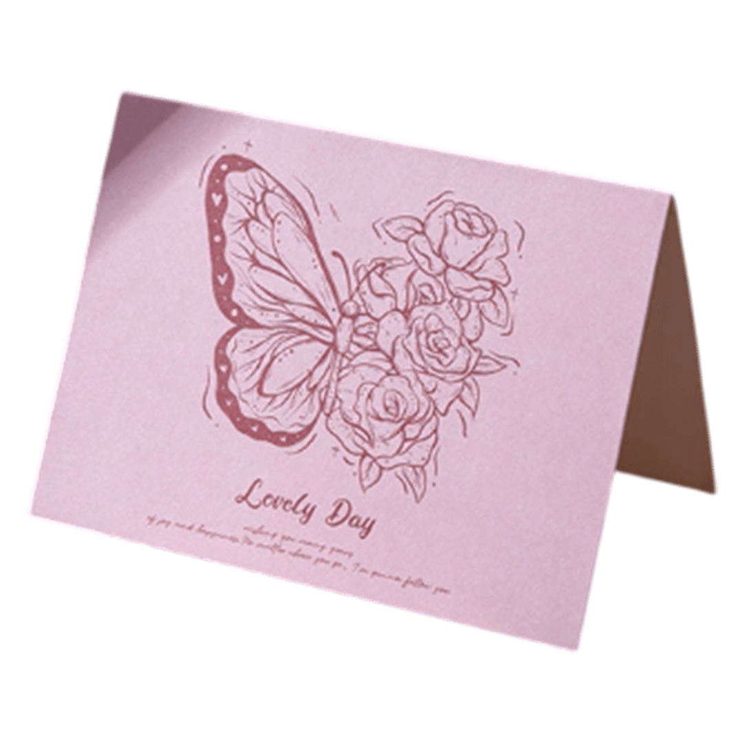 Custom Butterfly Lovely Day Anniversary Card Pink - Pro Jersey Shop