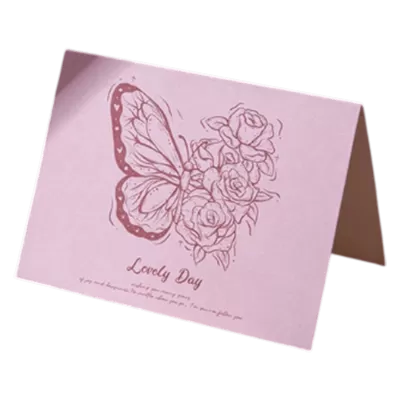 Custom Butterfly Lovely Day Anniversary Card Pink - Pro Jersey Shop
