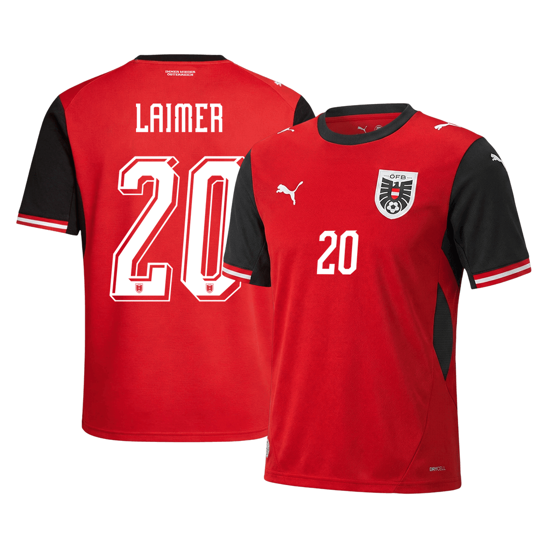 Austria LAIMER #20 Home Soccer Fan Jersey 2026 - Pro Jersey Shop