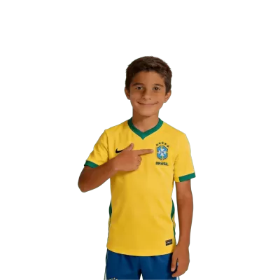 Kids Brazil Home Soccer Jersey Kit World Cup 2026 - Pro Jersey Shop