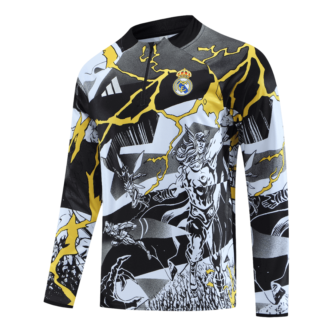 Real Madrid Training Jacket Kit 2025/26 - Black - Pro Jersey Shop