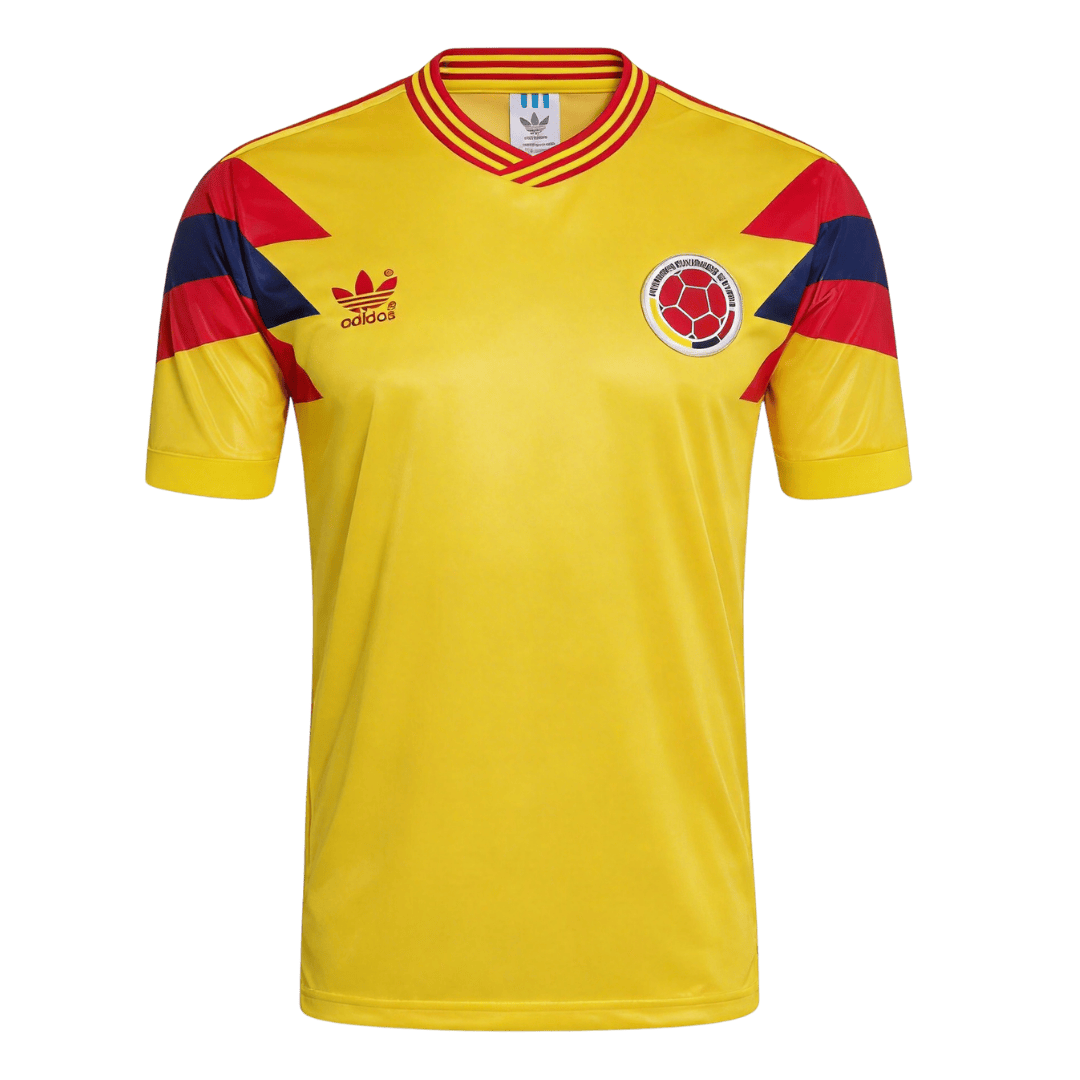 [Free]Retro 1990 Colombia Home Soccer Jersey - Pro Jersey Shop