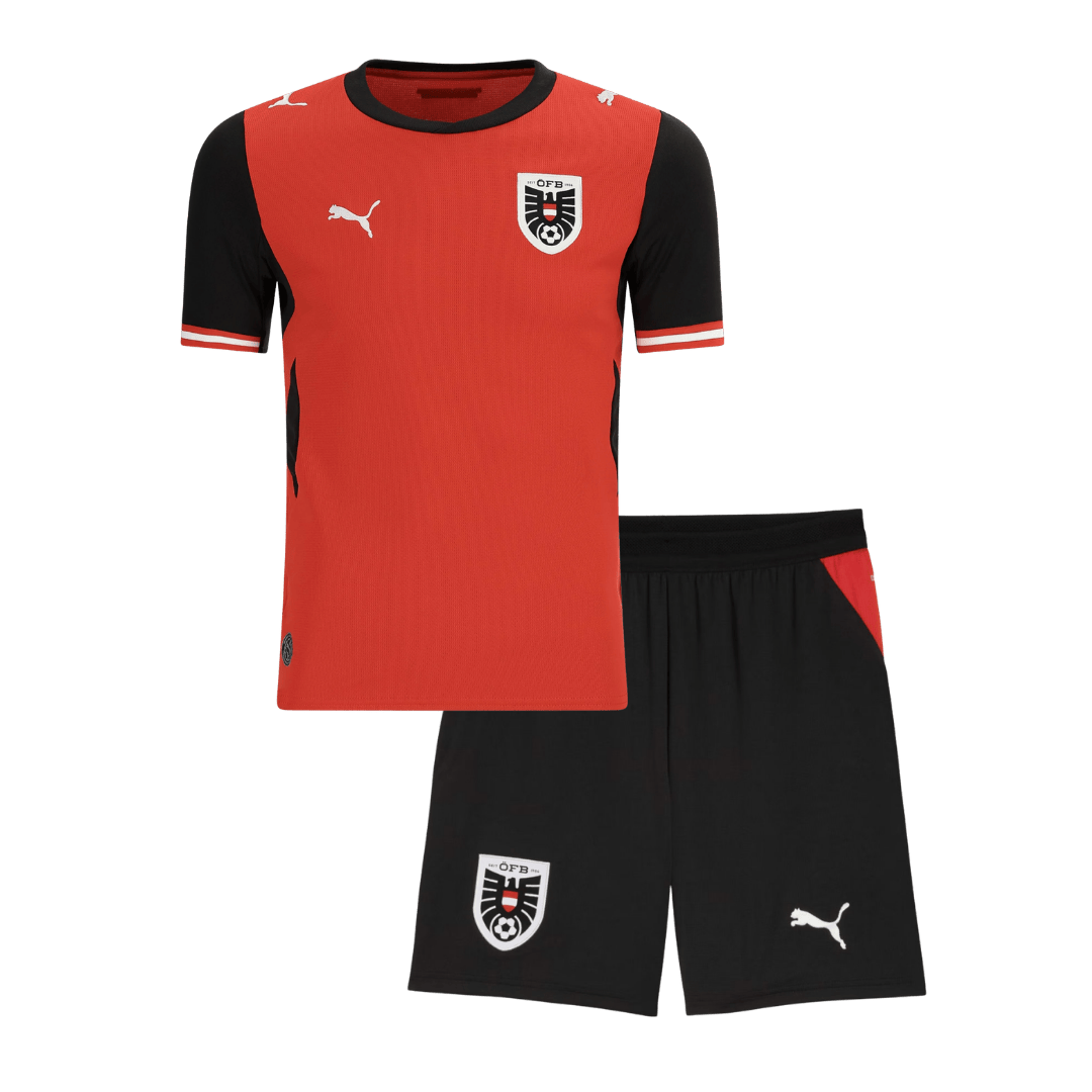 Kids Austria Home Soccer Jersey Kit World Cup 2026 - Pro Jersey Shop