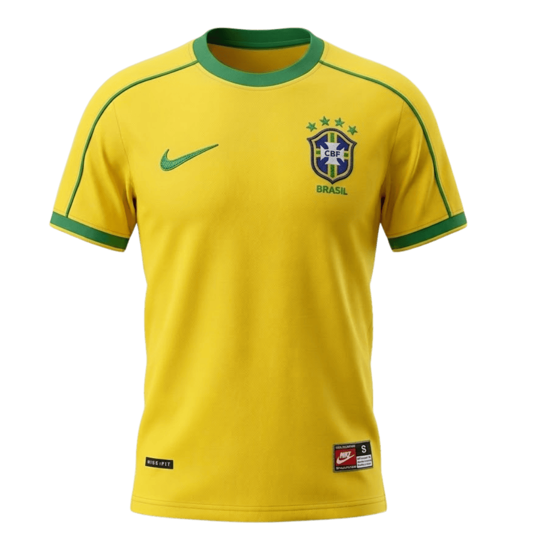 [Free]Retro 1998 Brazil Home Soccer Jersey - Pro Jersey Shop