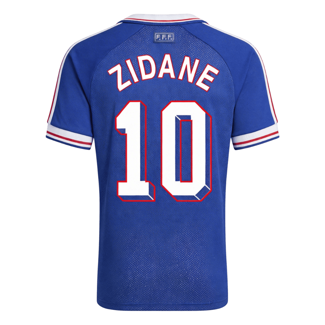 [Free]Retro 1998 World Cup ZIDANE #10 France Home Soccer Jersey - Pro Jersey Shop