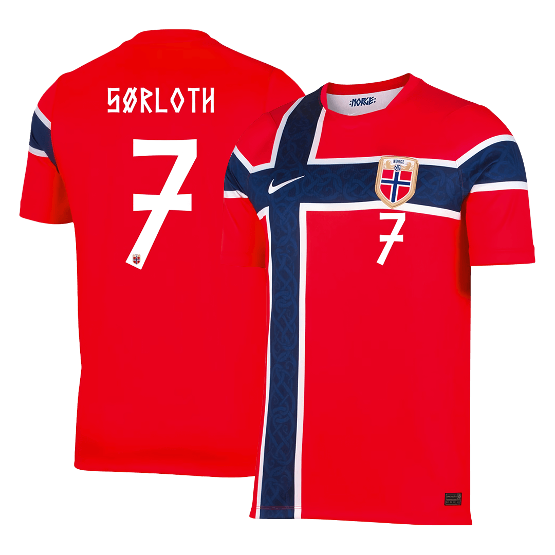 Norway SØRLOTH #7 Home Soccer Fan Jersey World Cup 2026 - Pro Jersey Shop
