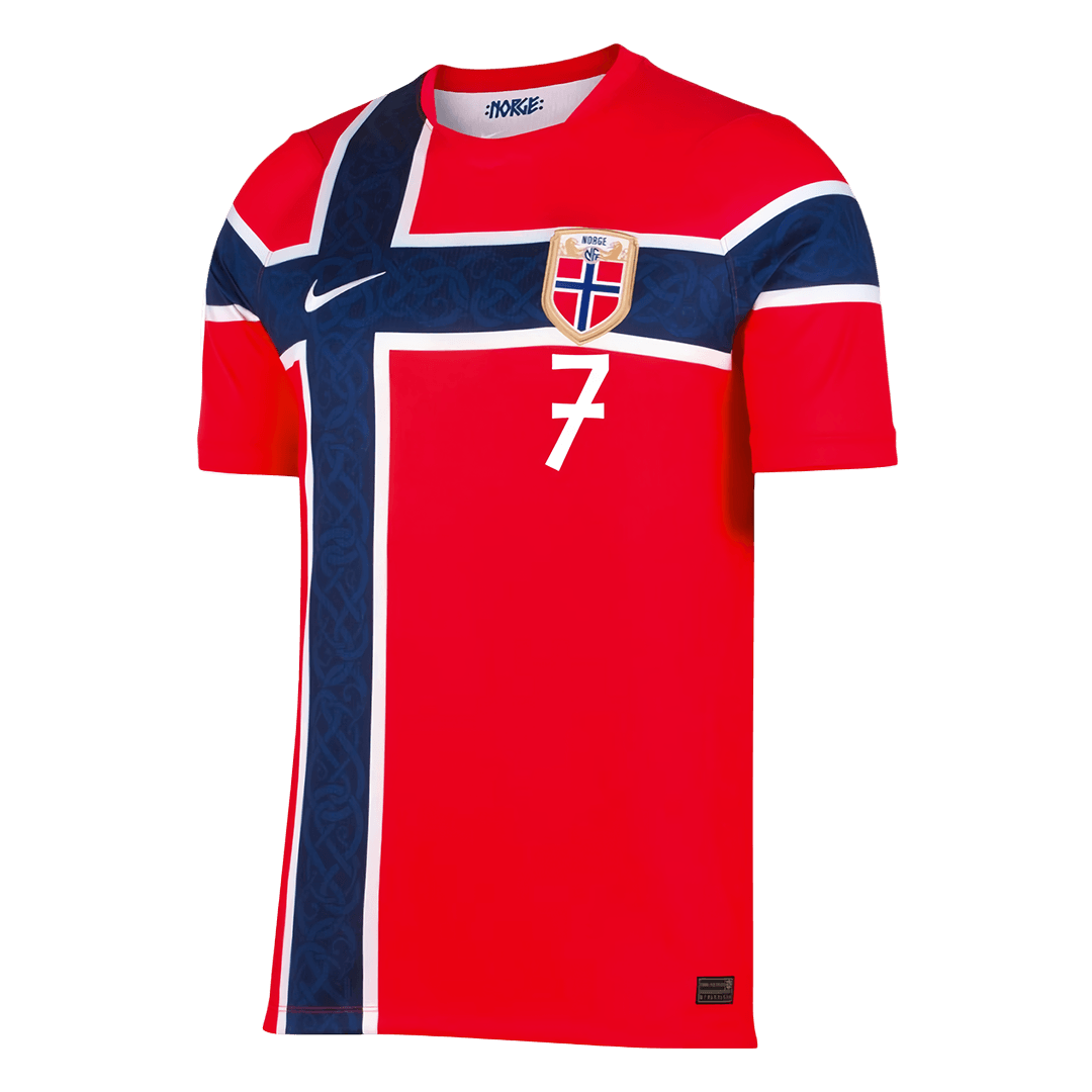 Norway SØRLOTH #7 Home Soccer Fan Jersey World Cup 2026 - Pro Jersey Shop