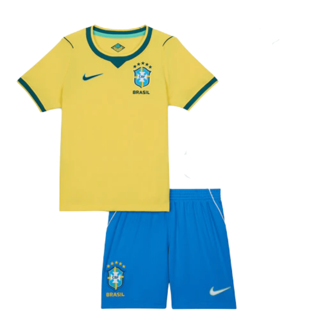 Kids Brazil Home Soccer Jersey Kit World Cup 2026 - Pro Jersey Shop