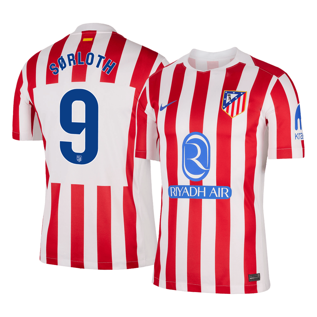 Atletico Madrid SØRLOTH #9 Home Soccer Fan Jersey 2025/26 - Pro Jersey Shop