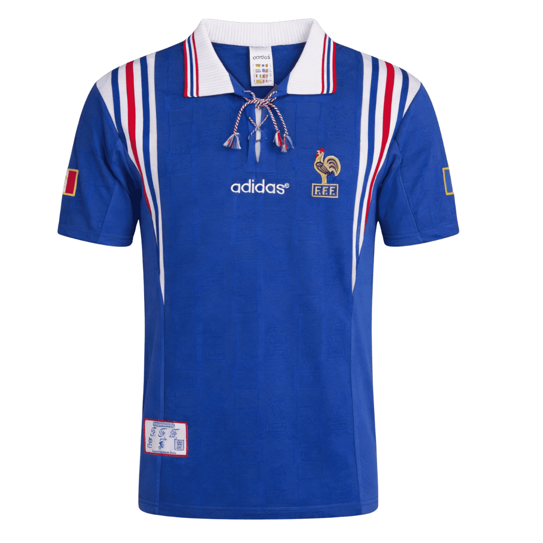 Retro Euro Cup 1996 France Home Soccer Jersey - Pro Jersey Shop