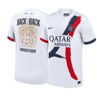 PSG Champions of Europe #26 Away Soccer Fan Jersey/26 - Pro Jersey Shop