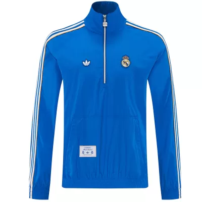 Real Madrid 1/2 Zipper Windbreaker Jacket Blue 2026 - Pro Jersey Shop