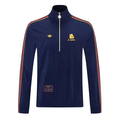 AS Roma 1/2 Zipper Windbreaker Jacket Navy 2026 - Pro Jersey Shop