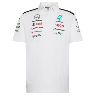 Men's Mercedes AMG Petronas White F1 Team Polo 2026 - Pro Jersey Shop