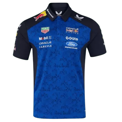 Men's Oracle Red Bull F1 Racing Team Set Up Polo Shirt 2026 Black&Blue - Pro Jersey Shop