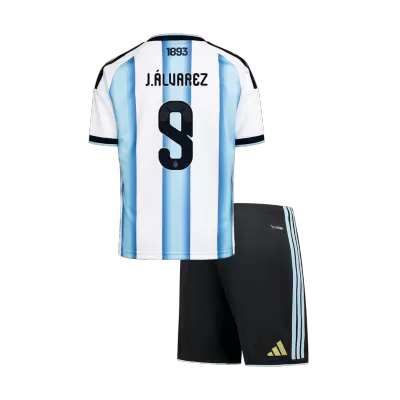 Kids J.ÁLVAREZ #9 Argentina Home Soccer Jersey Kit World Cup 2026 - Pro Jersey Shop