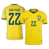 Brazil JOÃO PEDRO #22 Home Soccer Match Jersey World Cup 2026 - Pro Jersey Shop