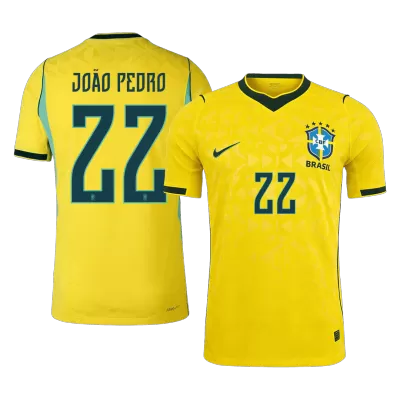 Brazil JOÃO PEDRO #22 Home Soccer Match Jersey World Cup 2026 - Pro Jersey Shop