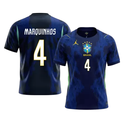 Brazil MARQUINHOS #4 Away Soccer Fan Jersey World Cup 2026 - Pro Jersey Shop