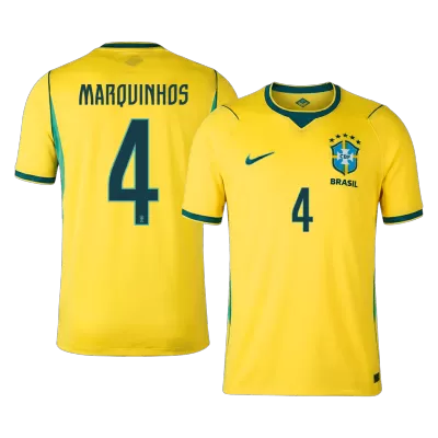 Brazil MARQUINHOS #4 Home Soccer Fan Jersey World Cup 2026 - Pro Jersey Shop