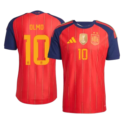 Spain OLMO #10 Champion Home Soccer Match Jersey World Cup 2026 - Pro Jersey Shop