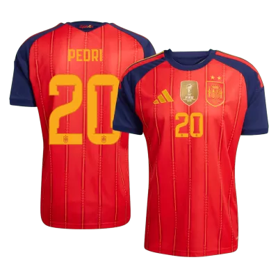 Spain PEDRI #20 Champion Edition Home Soccer Fan Jersey World Cup 2026 - Pro Jersey Shop