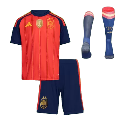 Kids Spain Champion Home Soccer Jersey Full Kit World Cup 2026 - Pro Jersey Shop