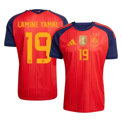 Spain LAMINE YAMAL #19 Champion Edition Home Soccer Fan Jersey World Cup 2026 - Pro Jersey Shop