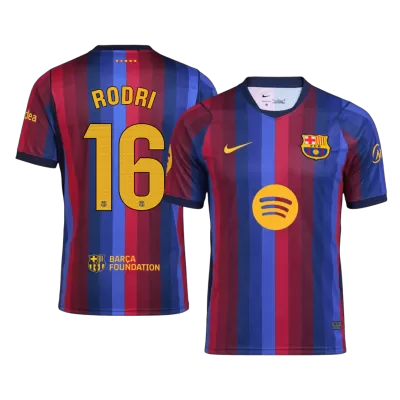 Barcelona RODRI #16 Home Soccer Fan Jersey 2026/27 - Pro Jersey Shop