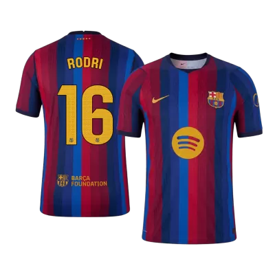 Barcelona RODRI #16 Home Soccer Match Jersey 2026/27 - Pro Jersey Shop