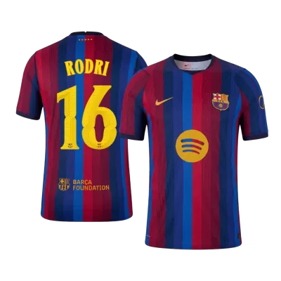 Barcelona RODRI #16 Home Soccer Match Jersey 2026/27 UCL - Pro Jersey Shop