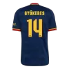 Arsenal GYÖKERES #14 Away Soccer Fan Jersey 2026/27 UCL - Pro Jersey Shop